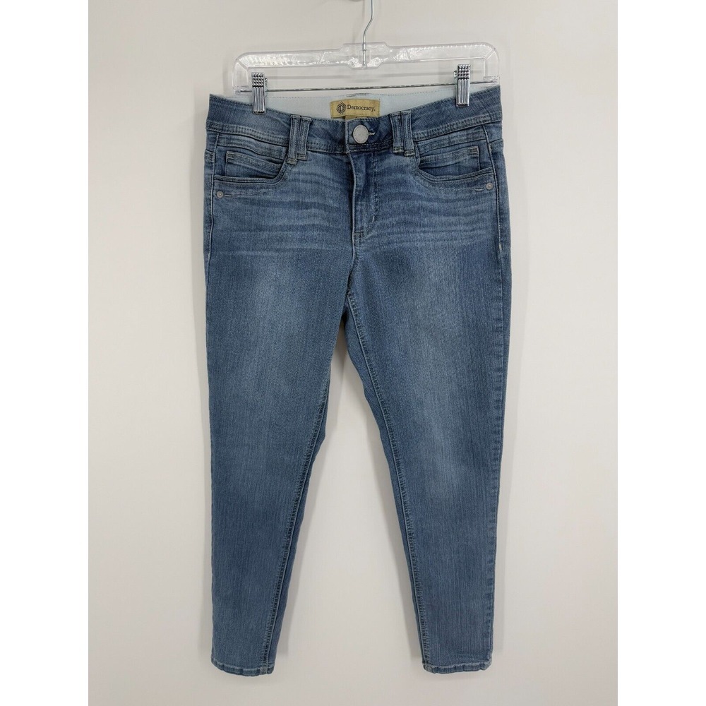 Democracy Womens Jeans Size 6 Ab Technology Medium Wash Whiskering Denim Casual